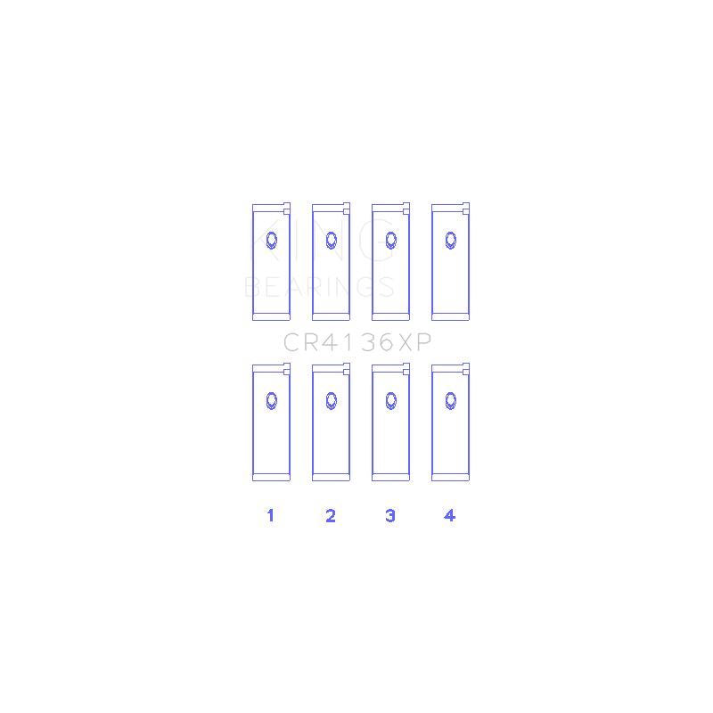 King Engine Bearings Connecting Rod Bearing Set for 1991-2001 Nissan Sentra (CR4136XP0.25)