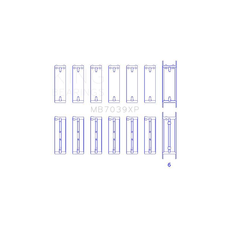 King Engine Bearings Main Bearing Set for 1986-1987 BMW 325es (MB7039XP0.25)