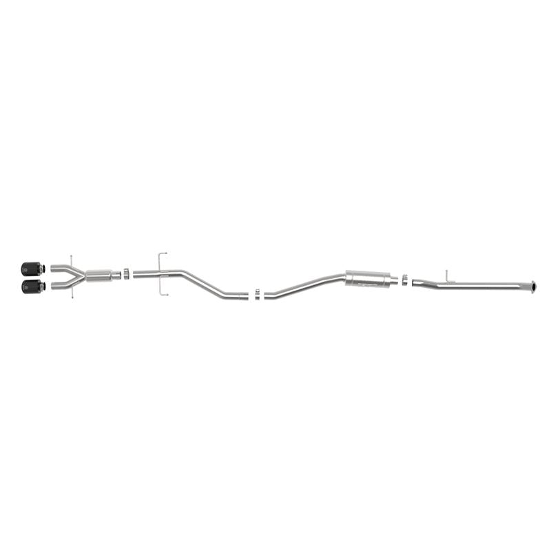 Takeda 2-1/2 IN 304 Stainless Steel Cat-Back Exhaust System w/ Black Tips (49-36619-B)