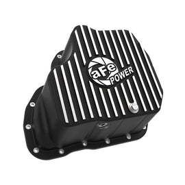 aFe 2011-16 GM Diesel Trucks V8-6.6L LML Engine Oil Pan Black POWER Pro Series w/ Machined Fins (46-71080B)
