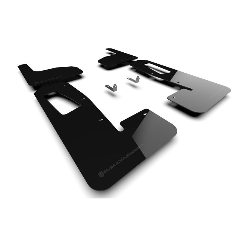 Gerry Arfiansyah品 Rally Armor Black Mud Flap/Metallic Black Logo for 2022 Rivian R1T