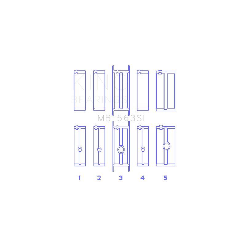 King Engine Bearings Main Bearing Set for 1979 Chrysler Town Country (MB 563SI 020)