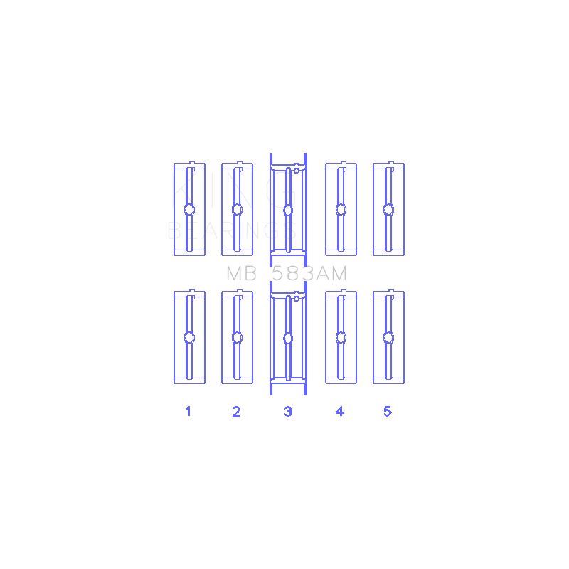 King Engine Bearings Main Bearing Set for 1955-1957 Ford Club (MB 583AM 030)