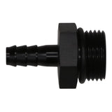 DeatschWerks 10AN ORB Male to 5/16in Male Triple Barb Fitting (Incl O-Ring) - Anodized Matte Black(6-02-0516-B)