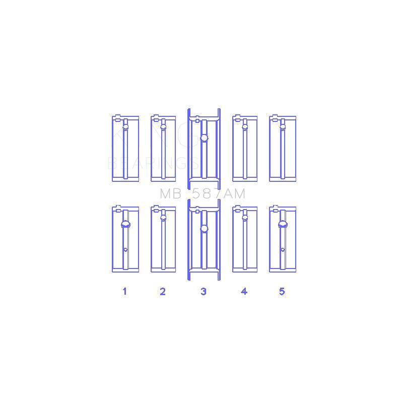 King Engine Bearings Main Bearing Set for 1987-1988 Nissan Van (MB 587AM)
