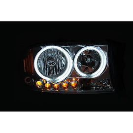 ANZO USA 1997-2004 Dodge Dakota Projector Headlights w/ Halo Black 1 pc (111194)