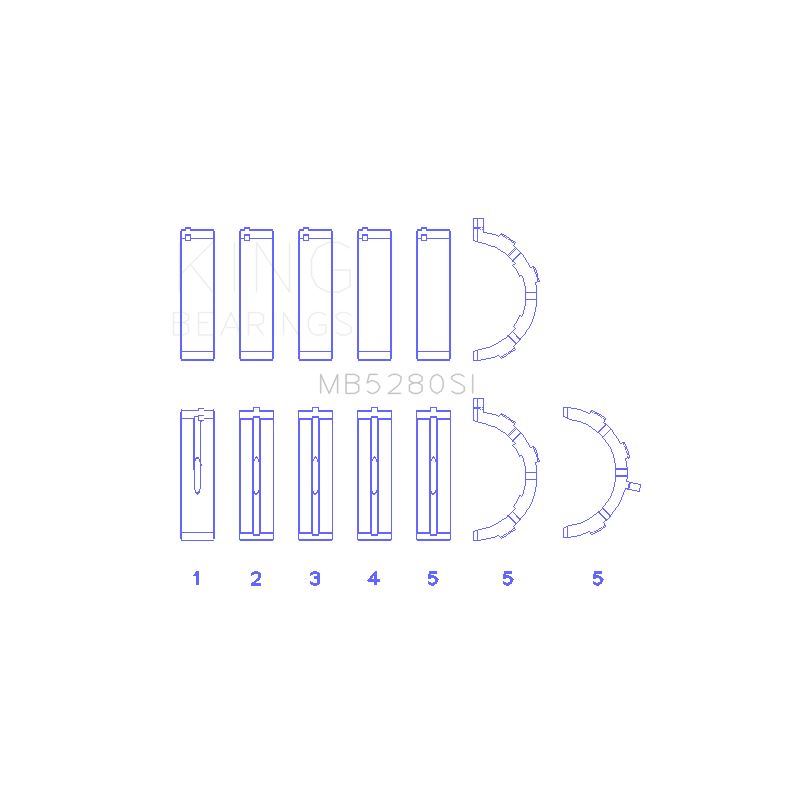 King Engine Bearings Main Bearing Set for 1997-2014 Ford Expedition (MB5280SI0.5)