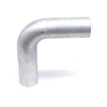 Load image into Gallery viewer, HPS 4" OD 90 Degree Bend 6061 Aluminum Elbow Pipe 16 Gauge w/ 4" CLR (AT90-400-CLR-4)