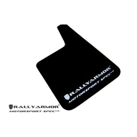 Rally Armor Black Mud Flap/White Logo (MF20-MSUR-BK/WH)