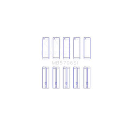 King Engine Bearings Main Bearing Set for 2018-2019 Kia Rio (MB5706SI0.5)