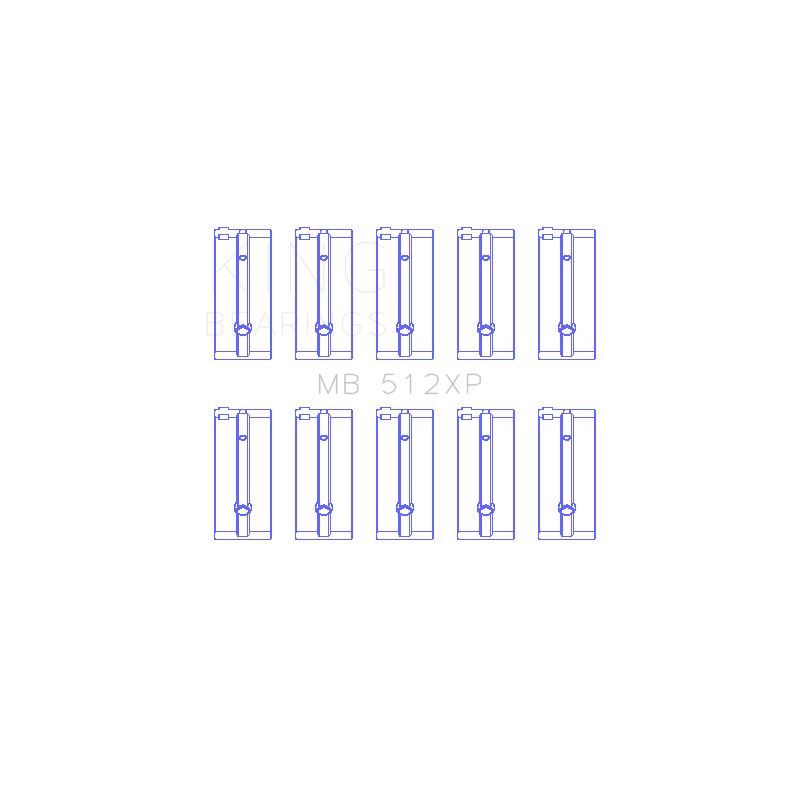 King Engine Bearings Main Bearing Set for 1969-1972 Mercury Capri (MB 512XP)