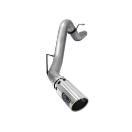 aFe Large Bore-HD 3-1/2in 409 Stainless Steel DPF-Back Exhaust System w/Polished Tip (49-44064-P)