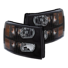 Load image into Gallery viewer, ANZO USA 2007-2013 Chevrolet Silverado Crystal Headlights Black (111393)