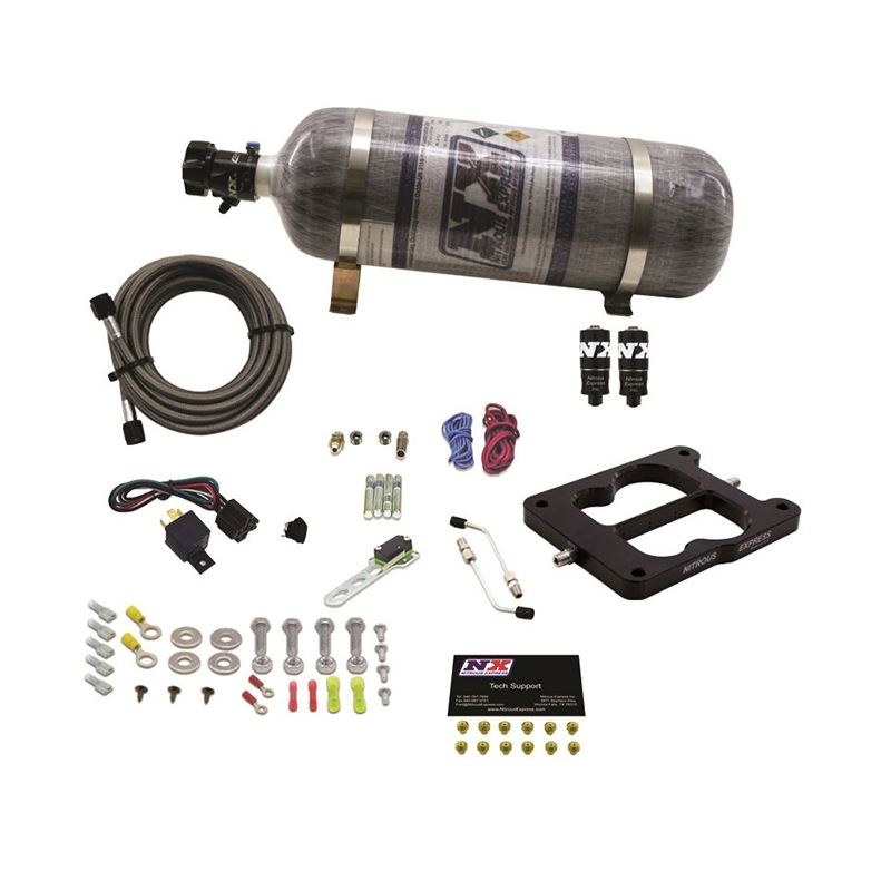 Nitrous Express Q-Jet/Holley Spread Bore Hitman Plus Nitrous Kit w/Composite Bottle (40081-12)