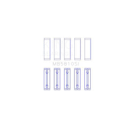 King Engine Bearings Main Bearing Set for 2010-2017 Toyota Camry (MB5810SI0.5)