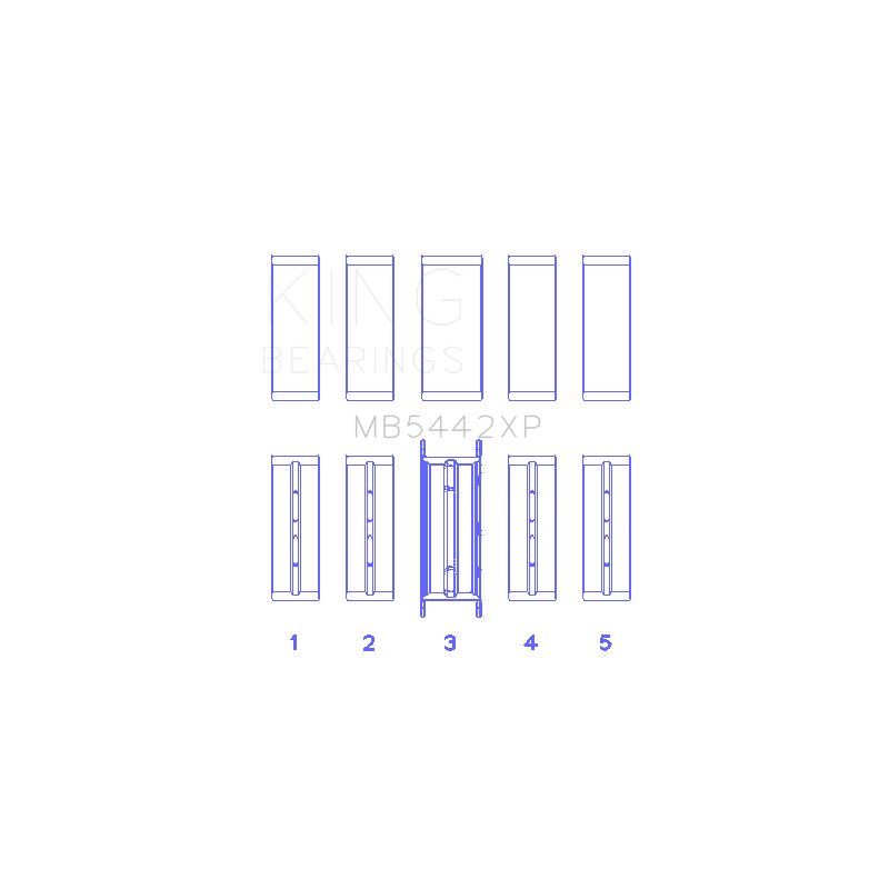 King Engine Bearings Main Bearing Set for 2003-2007 Ford Focus (MB5442XP)
