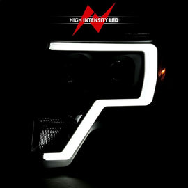 ANZO USA Projector Headlight Set, Light Bar H.L., Black Amber, Pair, (111443)