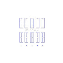 King Engine Bearings Main Bearing Set for 1968-1996 Morgan Plus 8 (MB 589AM 010)
