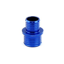 Load image into Gallery viewer, HPS Billet Multi-ribbed aluminum reducing hose union, 1" - 1-1/4" OD, blue (AHUR-100-125-BLUE)