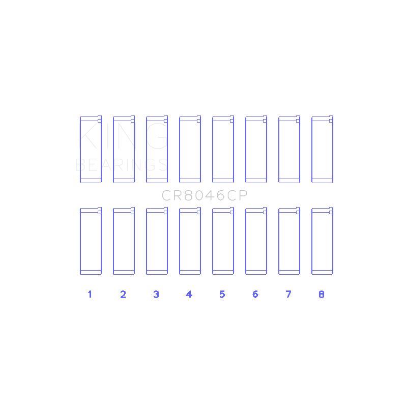 King Engine Bearings Connecting Rod Bearing Set for 2003-2006 Porsche Cayenne (CR8046CP)