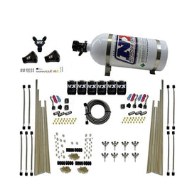 Nitrous Express 8 Cyl Triple-D Dry Direct Port 3 Stage Dry 6 Solenoids Nitrous Kit w/10lb Bottle (80020-10)