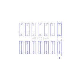 King Engine Bearings Main Bearing Set for 2007-2010 BMW X3 (MB7039AM)