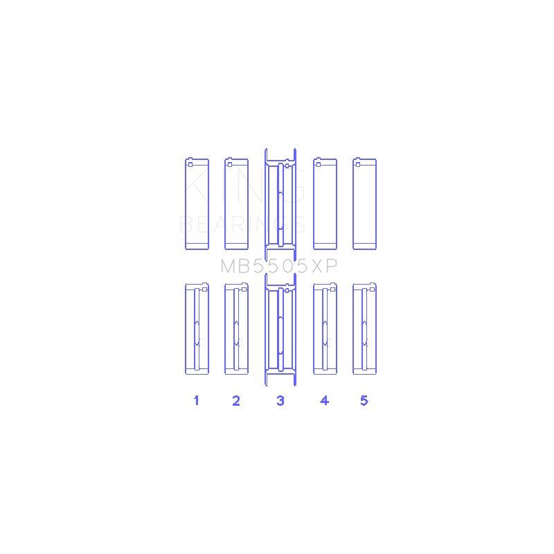 King Engine Bearings Main Bearing Set for 1975-1996 Ford E-350 Econoline (MB5505XP STDX)