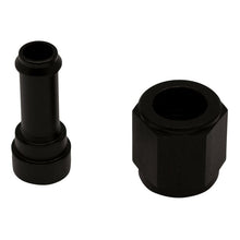 Load image into Gallery viewer, DeatschWerks 6AN Female Flare Swivel to 5/16in Single Hose Barb - Anodized Matte Black(6-02-0520-B)
