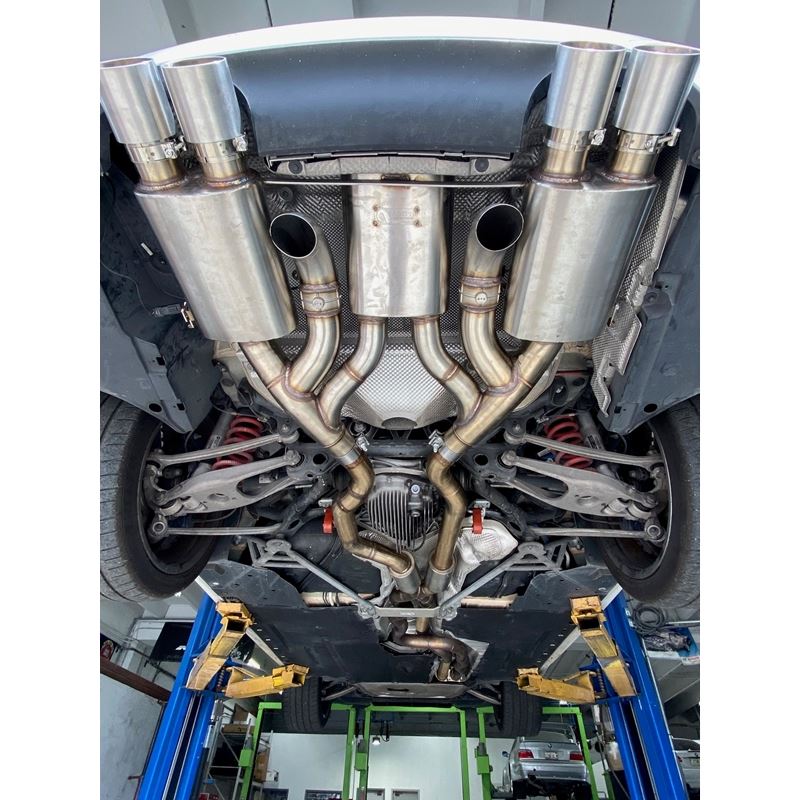 Active Autowerke Rear Exhaust System 3 Can W/ Valves (Maad Maxx) - 2014+ M3 / M4 (11-073B)