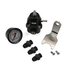 Load image into Gallery viewer, Deatschwerks DWR1000C AFPR + Pressure Gauge + 6AN Fittings - Anodized Black (6-1002-FRB-66)