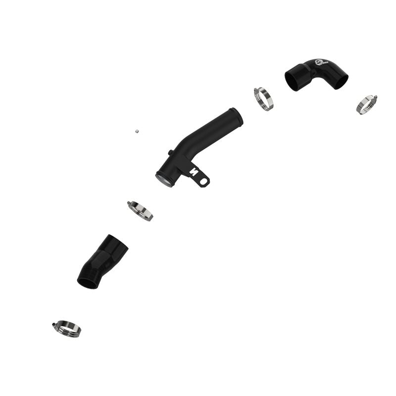 aFe BladeRunner 2-1/2 IN Aluminum Hot Charge Pipe Black (46-20646-B)