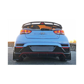 Rally Armor Black Mud Flap/White Logo for 2019-2020 Hyundai Veloster N (MF57-UR-BLK/WH)