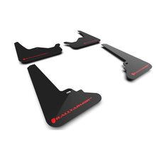 Load image into Gallery viewer, Rally Armor Black Mud Flap/Red Logo for 2021-22 Tesla Model S & S Plaid (MF101-UR-BLK-RD)