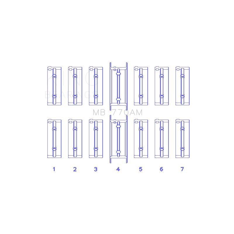 King Engine Bearings Main Bearing Set for 1985-1992 BMW 735i (MB 770AM)