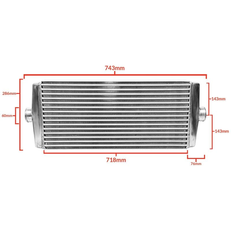 GReddy UNIVERSAL INTERCOOLER SPEC TYPE-24, MID 60mm INLET/OUTLET (12001410)