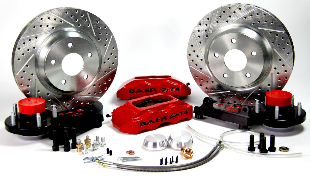 Baer Brakes 13" Track4 Front Brake Kit, Silver, SDZ, Std. Studs (4261295S)