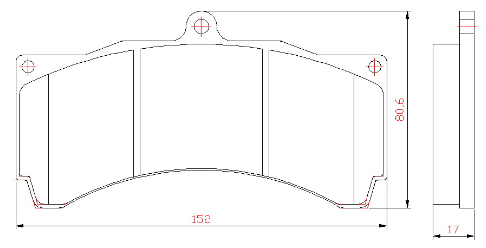 Yellow Speed Racing Competition Compound Front Brake Pads