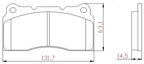Yellow Speed Racing Competition Compound Front Brake Pads
