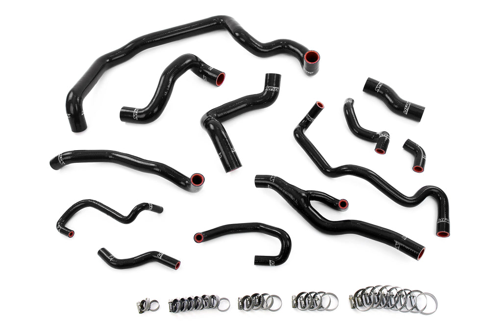HPS Performance Silicone Radiator, Heater, Water Pump, and Expansion Tank Coolant Hose Kit Black (57-2000-BLK)