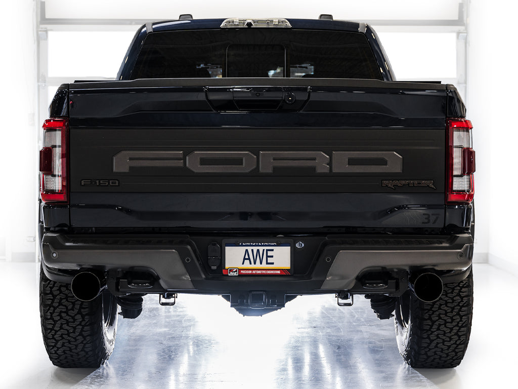 AWE Tuning Gen 3 Ford Raptor SwitchPath Exhaust  - Diamond Black Tips (3025-33356)
