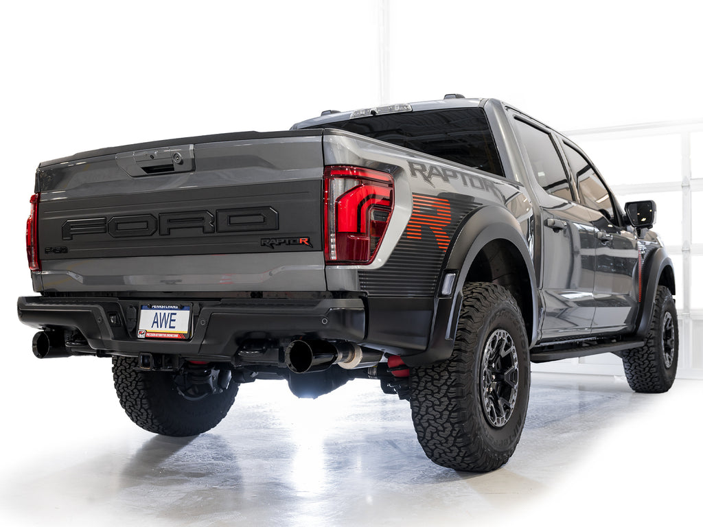AWE Tuning Gen 3 Raptor R SwitchPath Exhaust - Diamond Black Tips (3025-33852)