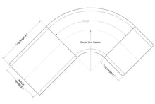 Load image into Gallery viewer, HPS Performance Silicone Elbow Coupler 90 Degree, 1/2" ID, 8" & 18" Legs Blue (HTSEC90-050-L8X18-BLUE)