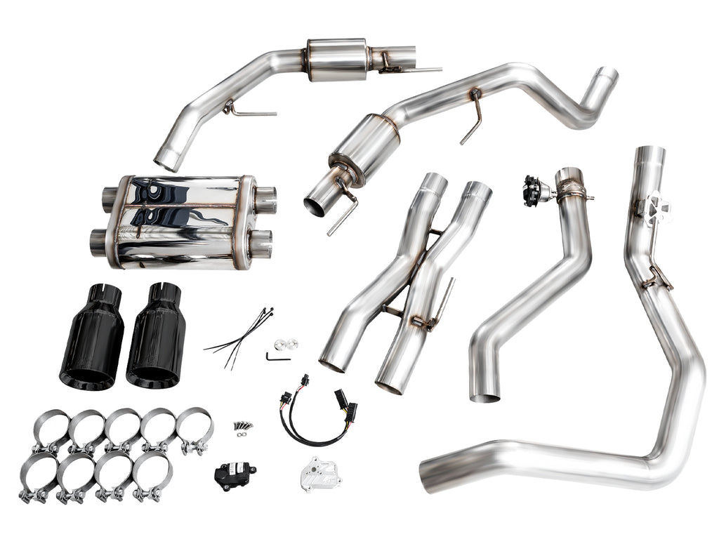 AWE Tuning Gen 3 Raptor R SwitchPath Exhaust - Diamond Black Tips (3025-33852)