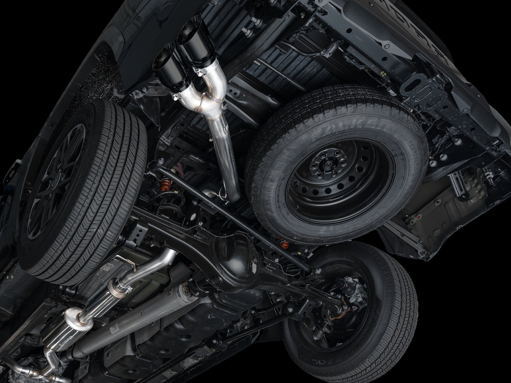 AWE Tuning 0FG Exhaust for 3rd Gen Toyota Tundra - Dual Diamond Black Tips (3015-33063)