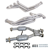 BBK 79-93 MUSTANG 5.0 1-5/8 LONG TUBE HEADERS PLUS MID PIPE (SILVER CERAMIC) (15163)