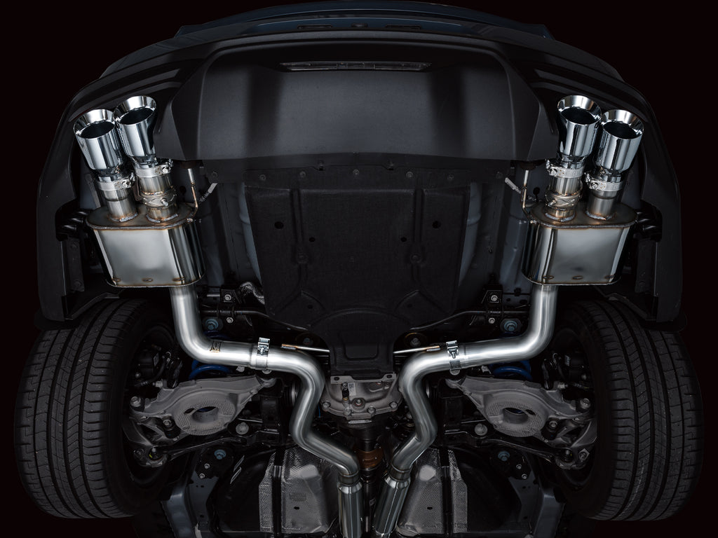 AWE Tuning AWE SwitchPathâ„¢ Exhaust for S650 Mustang GT Coupe - Quad Chrome Silver Tips - 3025-42650