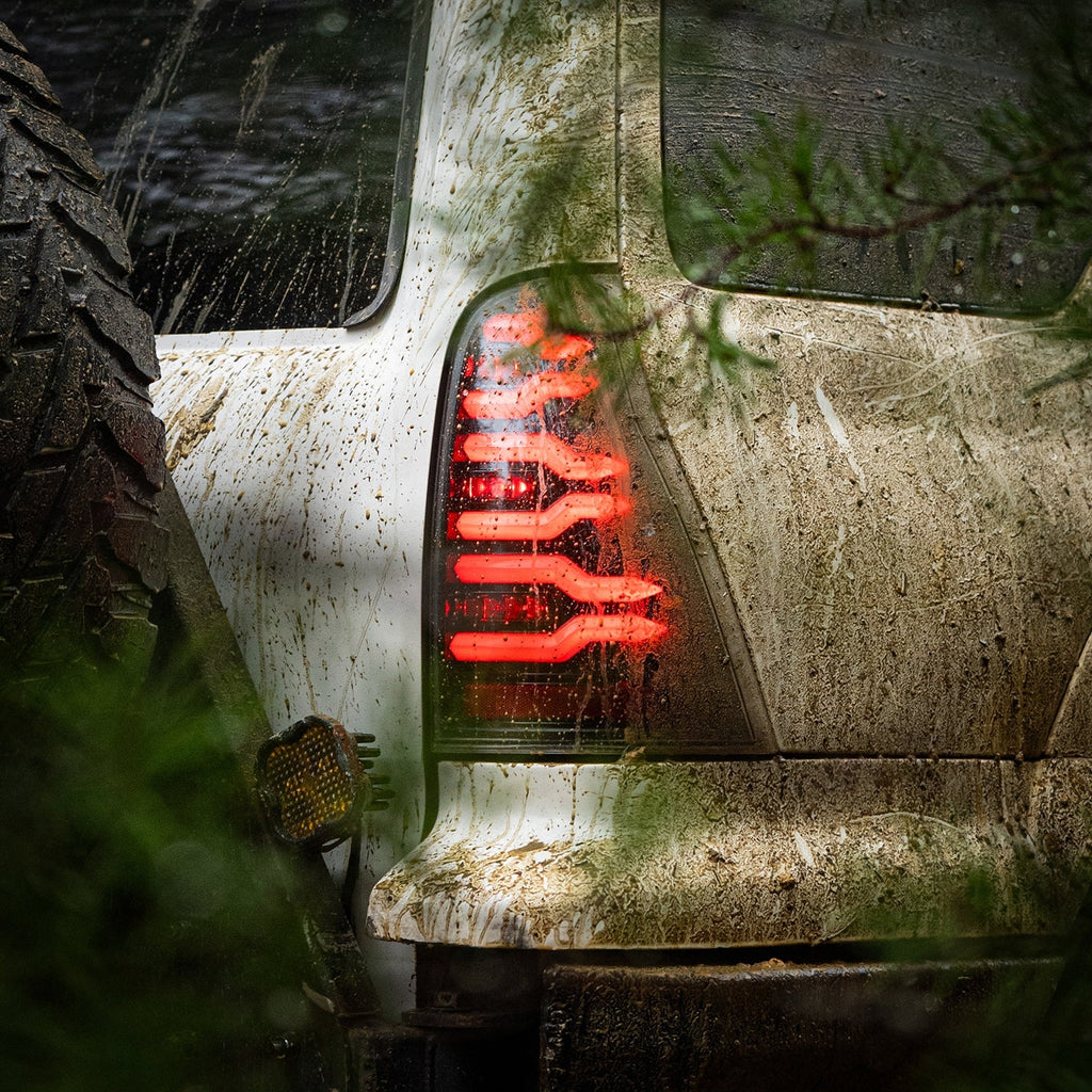 03-09 Toyota 4Runner LUXX-Series LED Tail Lights Black Red