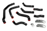 HPS Black Reinforced Silicone Coolant Hose Complete kit (8pc) for front rad (57-1501-BLK)