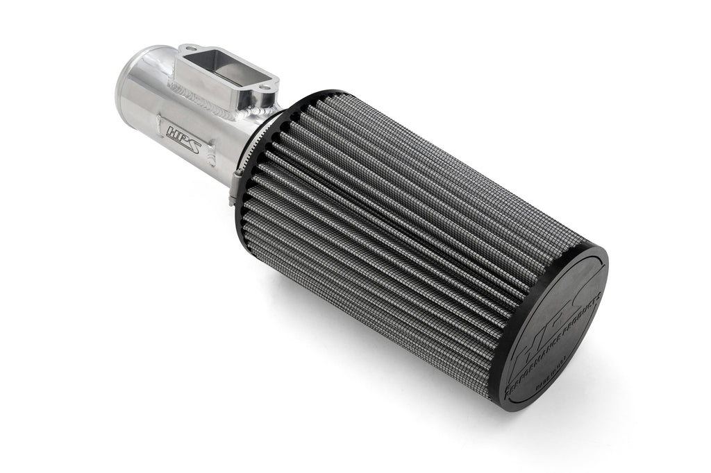 HPS 3" Aluminum MAF Housing Adapter Tube with 10.25" Air Filter for Toyota Lexus 2JZ 1MZ 1UZ Polished (MAFT-1605)