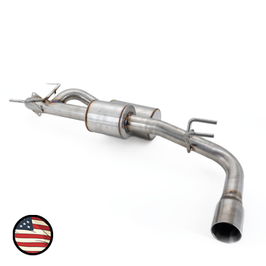 Nameless Performance Axleback Exhaust - 2021+ Crosstrek 2.5L - Dual Chamber - Single Exit 3" Double Wall Tip (SUAB18CXV-5MU-3.0DW-2.5DC)
